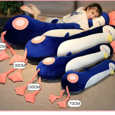 Thú nhồi bông chim cánh cụt dài nhiều màu - Size 110cm - Quà tặng gấu bông chim cánh cụt nhồi bông có kẹp chân cho mẹ bầu.