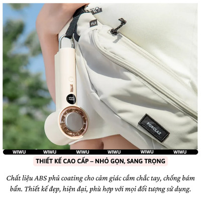 Quạt cầm tay turbo sò lạnh mini siêu mát Pin trâu 3000 mAh, nhỏ gọn linh hoạt hiệu WI WU Wi-FS016 ChillMate - 100 chế độ gió, thiết kế đẹp, bền - hàng nhập khẩu