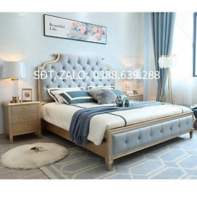 Hot2021 Giường nhập khẩu mã 630# màu xanh siêu xinh ( ảnh thật ở cuối)