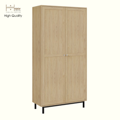 [Happy Home Furniture] CATY, Kệ sách 6 tầng 2 cửa mở - chân sắt, 90cm x 39cm x 180cm ( DxRxC), KSA_056