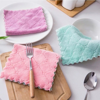 Combo 10 khăn lau tay , lau bếp  2 mặt dày dặn , đa năng siêu thấm hút , vải bông mềm mịn , dùng được trên mọi bề mặt vô cùng tiện lợi 