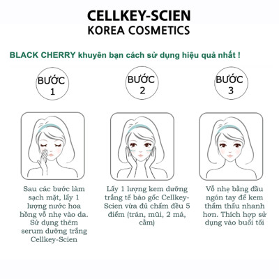 Kem Dưỡng Trắng Da Tế Bào Gốc Hàn Quốc Cấp Ẩm Xóa Nhăn Phục Hồi Trẻ Hoá Da Và Chống Lão Hoá Cellkey-Scien White Cream (30g)