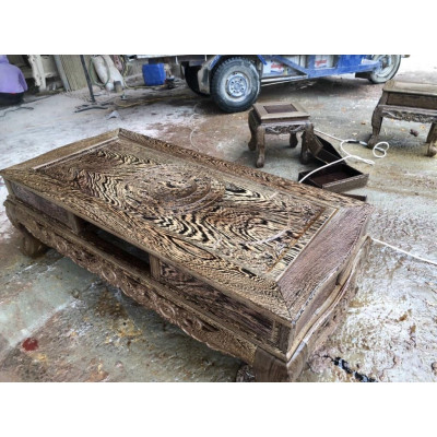 Bàn ghế gỗ mun đuôi công tiếp khách sang trọng