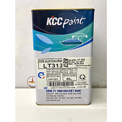 Sơn Alkyd KCC LT313 Base A màu trắng RAL 9010 _4L