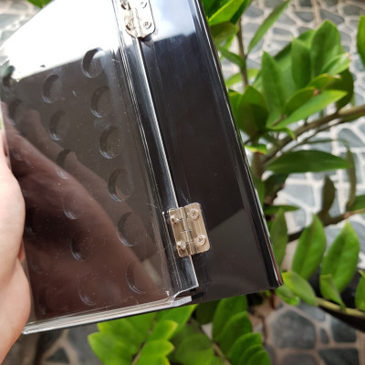 Bảng son rỗng đựng má hồng, phấn mắt, son môi 21 ô rỗng có nắp đậy chống bụi bẩn 