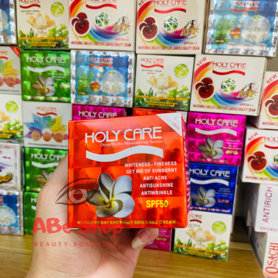 Kem HOLY CARE Đỏ 20g - WHITENING DAY AND CREAM SKIN CARE CREAM Dưỡng Trắng Da - Tái Tạo 5 in 1