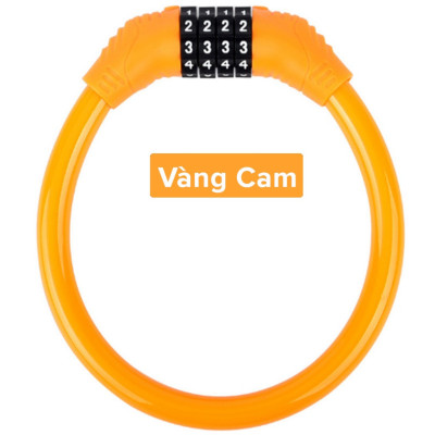 Khóa xe đạp thể thao tròn chống trộm lõi thép, 4 số an toàn không cần chìa khóa tiện lợi - Khóa xe đạp thể thao chống trộm 4 số cao cấp - Khóa Dây Dùng Mật Khẩu Gắn Xe Máy, Xe Đạp - Hầng Chính Hãng dododios