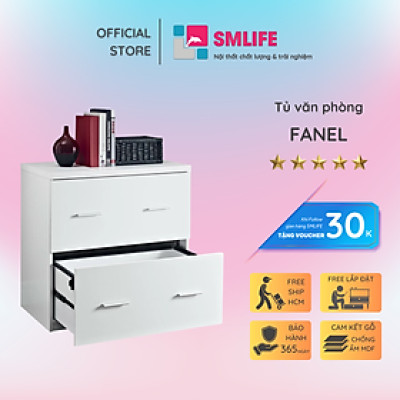 Tủ tài liệu gỗ văn phòng chất lượng cao SMLIFE Fanel