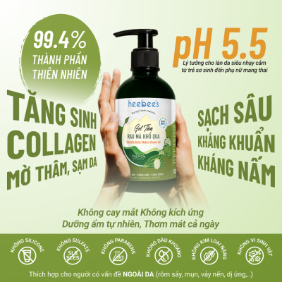 Gel Tắm Rau Má Khổ Qua Rừng Thuần Chay Heebee