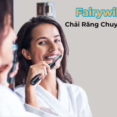 Bàn chải đánh răng điện Fairywill P11- phiên bản nâng cấp với trục truyền lực bằng thép, 8 đầu bàn chải đi kèm