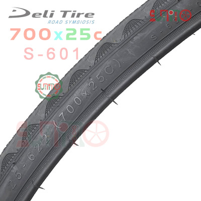Vỏ tanh thép DELI Tire S-601 đen gai sóng gắn xe đạp đua