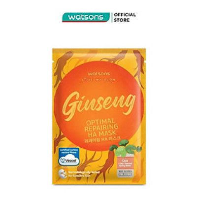 Mặt Nạ Watsons Love My Glow Ginseng Optimal Repairing HA Mask 21ml