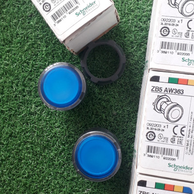 |Chính hãng | Đầu nút nhấn ZB5AW363 Schneider, Phụ kiện nút nhấn màu xanh