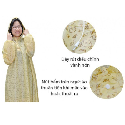  Áo mưa Rando Pochon EVA Free size giúp che chở cho người thân yêu của bạn