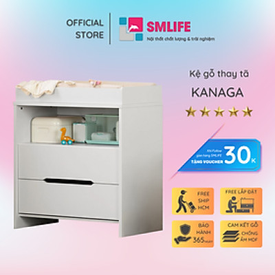 Kệ gỗ thay tã cho bé SMLIFE Kanaga