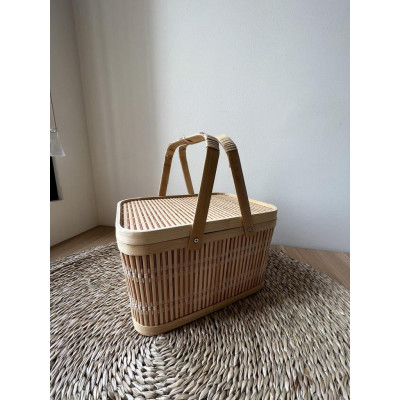 Giỏ mây tre ONGTRE để bánh kẹo hoa quả quần áo đồ dùng gia đình, mây trang trí decor