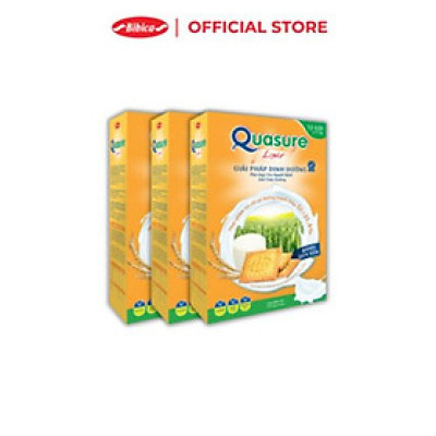 BAO BÌ MỚI - Combo 3 Bánh Quy Quasure Light Bibica 210g - Thực phẩm dành cho người ăn kiêng, tiểu đường