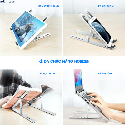Đế tản nhiệt cho Laptop, Macbook - Giá đỡ, kệ đỡ, phụ kiện cao cấp cho Macbook, Laptop bằng hợp kim nhôm thông minh gấp gọn Horizen N3 - Hàng chính hãng