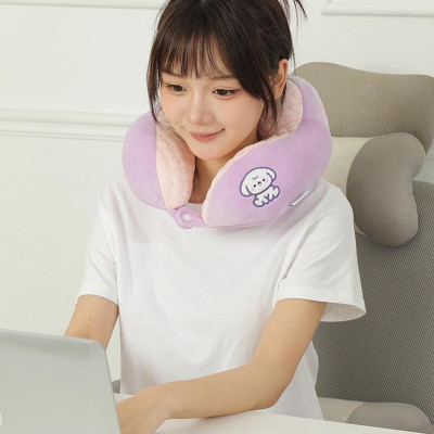 Gối chữ U làm bằng mút hoạt tính, gối kê cổ dễ thương dùng để máy bay, xe hơi, du lịch, kê cổ cổ gối ngủ trưa văn phòng-GC876489