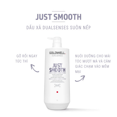 Dầu Xả Dưỡng Tóc Mềm Mượt Goldwell Just Smooth Giảm Bông Xù, Xơ Rối, Kiểm Soát Tóc Tức Thì