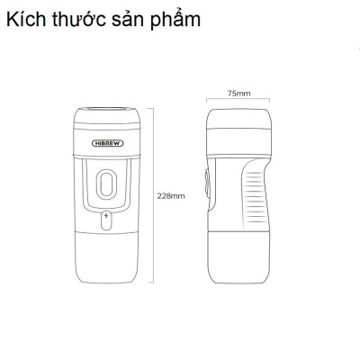 Máy pha cà phê cầm tay Espresso mini 3 trong 1, thương hiệu Mỹ HiBREW cao cấp H4A và H4B - HÀNG CHÍNH HÃNG
