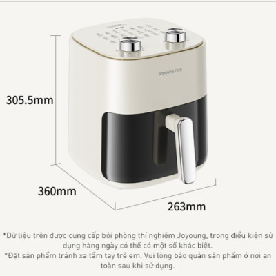 Nồi chiên không dầu 5L Joyoung JAF-565 - Công suất 1500W, Điều khiển núm xoay - HÀNG CHÍNH HÃNG