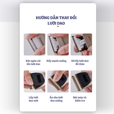 Tông Đơ Cắt Tóc Damas DH-6820 – Thiết Kế Đa Năng Chống Nước Tuyệt Đối Nhỏ Gọn, An Toàn –  Tặng Kèm Bộ Đồ Chuyên Dụng Chuẩn Salon – Hàng Chính Hãng