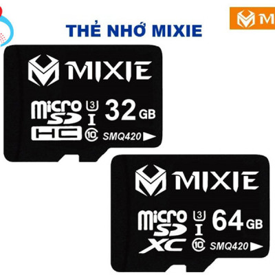 Thẻ Nhớ Mirco SD Mixie 64Gb - Thẻ Nhớ Mixie 32Gb Class 10 Chuyên Ghi Hình Cho Camera, Máy Ảnh và Điện Thoại - Hàng Chính Hãng