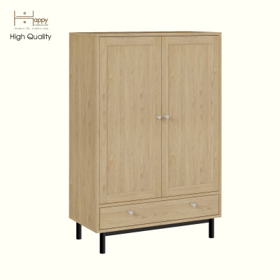 [Happy Home Furniture] CATY, Kệ sách 3 tầng 2 cửa mở - chân sắt, 80cm x 39cm x 120cm ( DxRxC), KSA_057