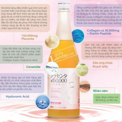 Nước Uống Đẹp Da Fracora Placenta Drink 150000mg Collagen 30000mg _Nhật Bản