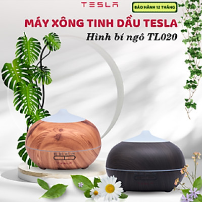 Máy khuếch tán tinh dầu TESLA 400ml, máy phun sương xông tinh dầu hình bí ngô TL020 trang trí phòng khách