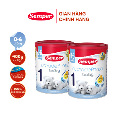 Combo 2 Sữa bột công thức Semper Nutradefense Baby 1 400g/hộp