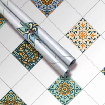 Cuộn 3 Mét Decal Giấy Dán Bếp Tráng Nhôm Cách Nhiệt Ô Chéo (3 Mét Dài x 0.6 Mét Rộng)