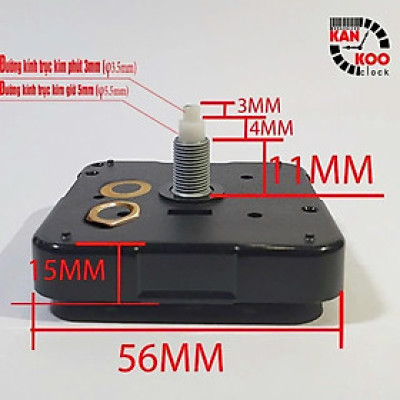 Máy đồng hồ treo tường kim trôi Nhật Bản chính hãƞg hiệu Shinfuku cốt dài 18 (trục vặn ốc 11mm)-bảo hành 5 năm