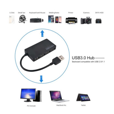Hub 4 Cổng USB 3.0 - Hàng Nhập Khẩu Hub USB 3.0 Chia 4 cống Cao Cấp - Cổng chia USB Cao Cấp