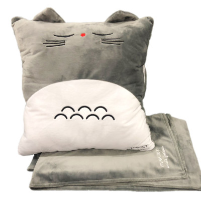 GỐI MỀN Phê Ngủ 3 Trong 1 - 4 Chiều Siêu Mịn Bộ Chăn Gối Văn Phòng Hàng Loại 1 Cao Cấp Gấu Xám Mền Mịn Thời Trang Thiết Kế Hiện Đại Xinh Xắn Độc Đáo Kiểu Dành Cho Nam Nữ