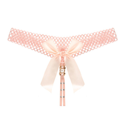 Quần lọt khe quần lót nữ ren sexy rỗng thắt lưng mỏng khoe eo sexy cám dỗ thoáng khí nơ trước