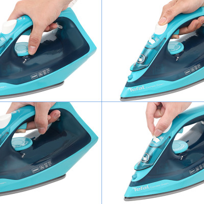 Bàn ủi hơi nước Tefal FV2867E0 - Dung tích bình chứa 270 ml - Công suất 2500W - Mặt đế Ceramic chống dính - Chức năng Phun hơiPhun tiaỦi hơi nướcỦi khô - Hàng chính hãng