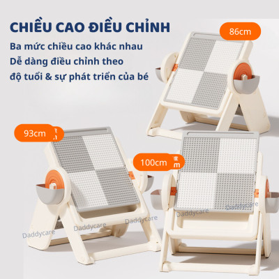 Bàn gấp gọn đa năng kèm bảng từ tính và ghế ngồi cho bé Mideer Multifunctional Block Table