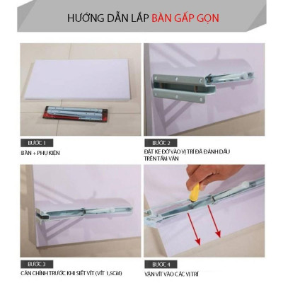 Bàn treo tường gấp gọn thông minh - Nội thất láp ráp 