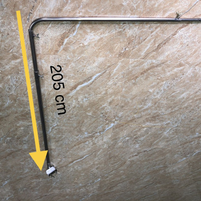 Thanh treo quạt màn cao cấp SU304 Không khoan tường ( BH 12 tháng )