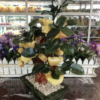 Cây tài lộc thỏi vàng phong thủy đá thạch anh vàng - Cao 35 cm