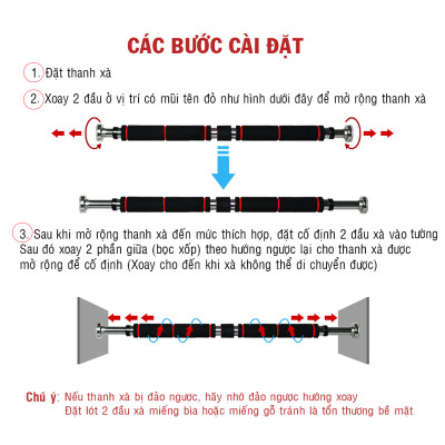 1 Chiếc Xà Đơn Gắn Cửa 2021 Cải Tiến Mút Tay Cầm Dài Dầy 3mm( Màu đỏ Đen)