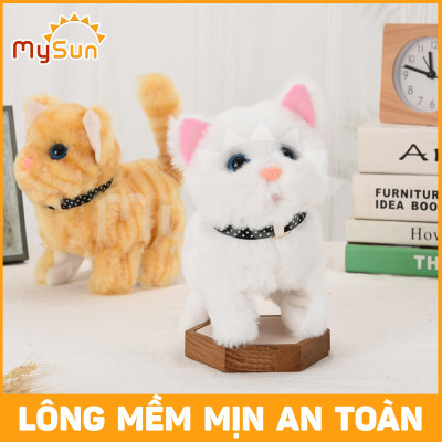 Đồ chơi cho bé MySun - Robot thú cưng con mèo, thỏ biết đi biết nhảy, biết kêu, vẫy đuôi (tặng PIN AA)
