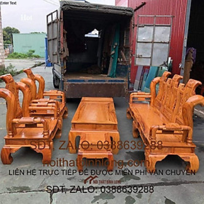 Bàn Ghế Tần Thủy Hoàng Gỗ Gõ Đỏ