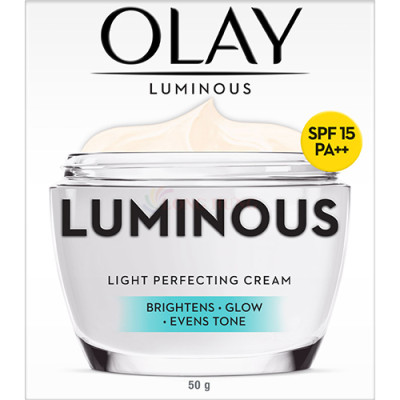 Kem dưỡng trắng da ban ngày Olay Luminous Light Perfecting Cream SPF 15 PA++ (50g) - Hàng chính hãng