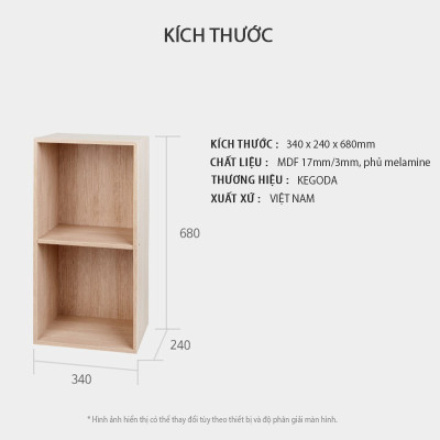 Kệ Gỗ Trang Trí 2 Tầng Mori Rộng 34cm Thương Hiệu KEGODA KGD24
