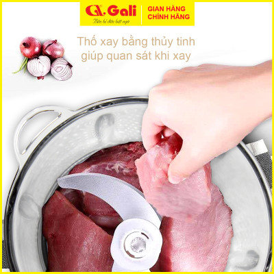 Máy xay thịt gia đình, đa chức năng xay các loại thịt, tôm cua cá, gia vị hành tỏi ớt, sinh tố, cháo, hàng chính hãng, bảo hành 1 năm Gali
