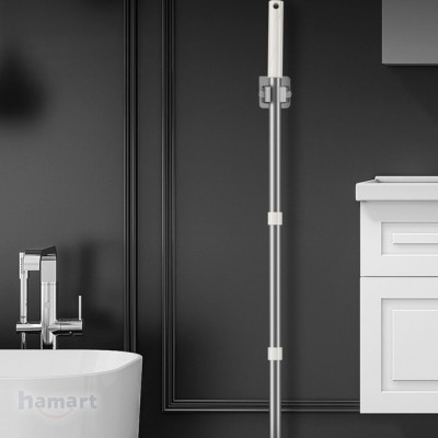 Chổi Chà Sàn Nhà Tắm Cán Dài Có Gạt Nước Hamart Xoay 360° Cọ Sàn Đa Năng TẶNG Móc Treo Chổi
