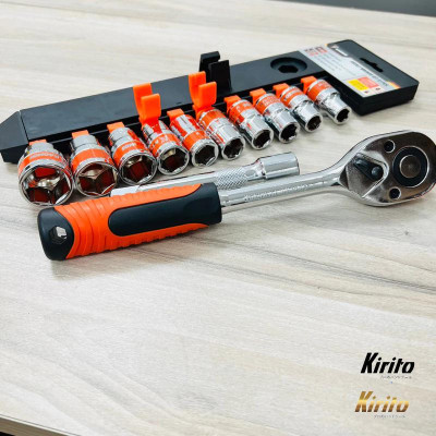 Bộ khẩu 12 món loại lớn 1/2 từ số 10-24mm cao cấp sửa chữa gia đình thương hiệu Kirito và Kamos